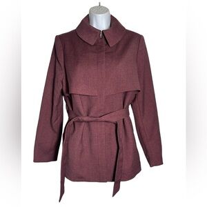 The Limited jacket size‎ Medium stunning mulberry red trench style blazer ❤️❤️